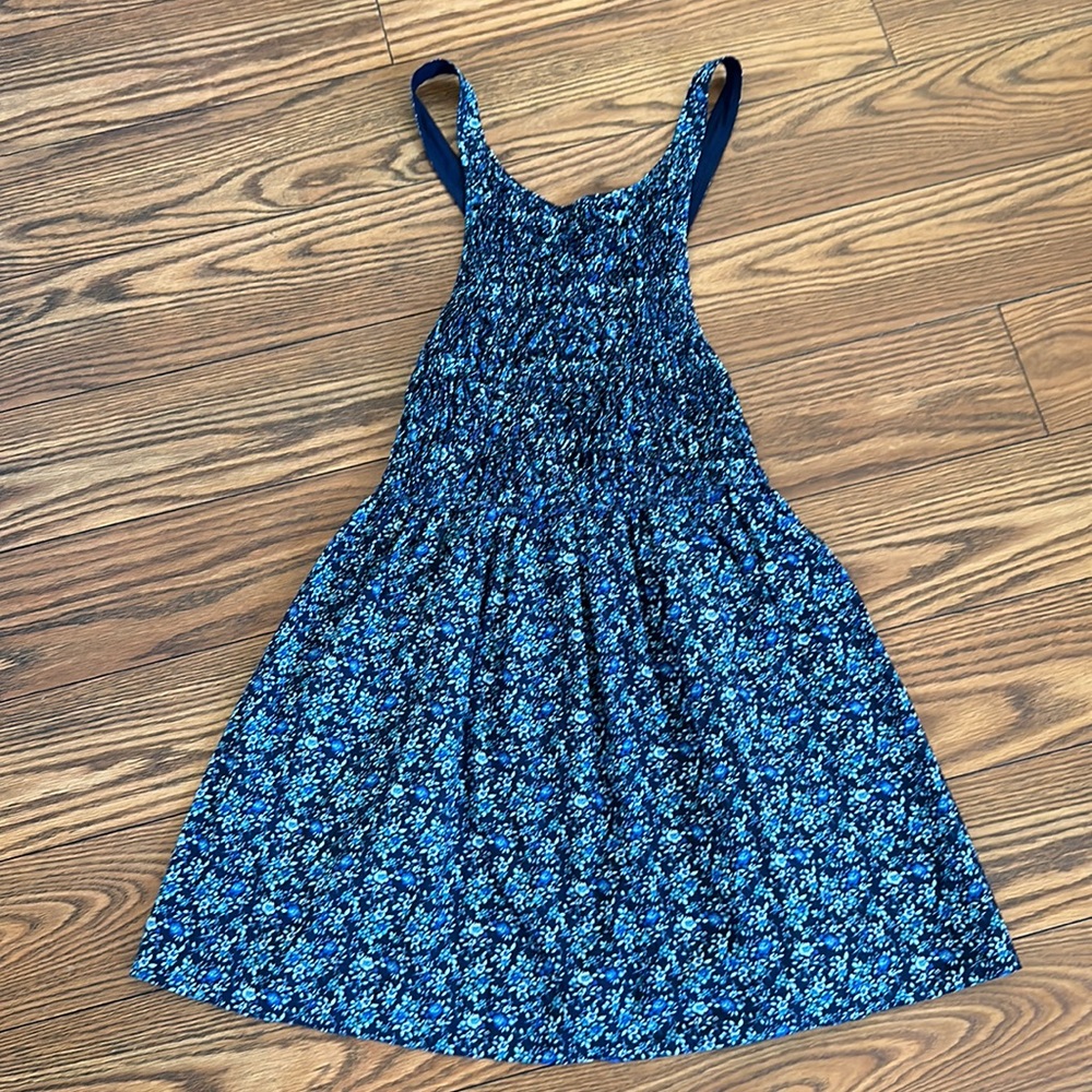 Free People Petunia Mini Dress Smocked Floral Criss Cross Jumper Women’s Small - Picture 4 of 7